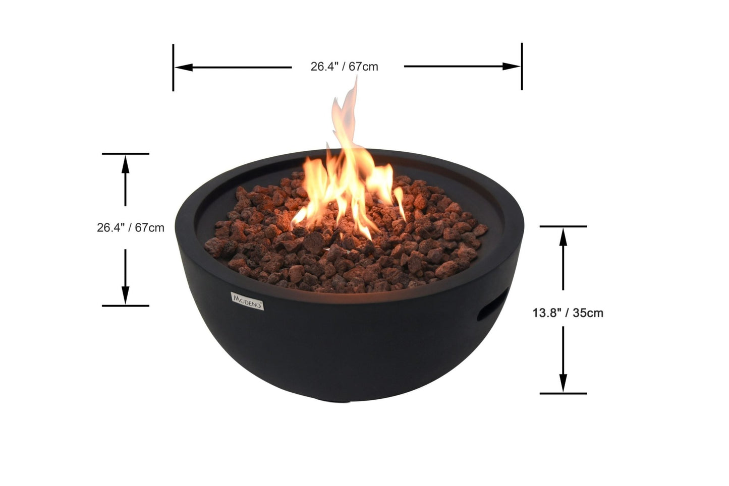 Jefferson 27” Concrete Fire Bowl - Backyard Pyre