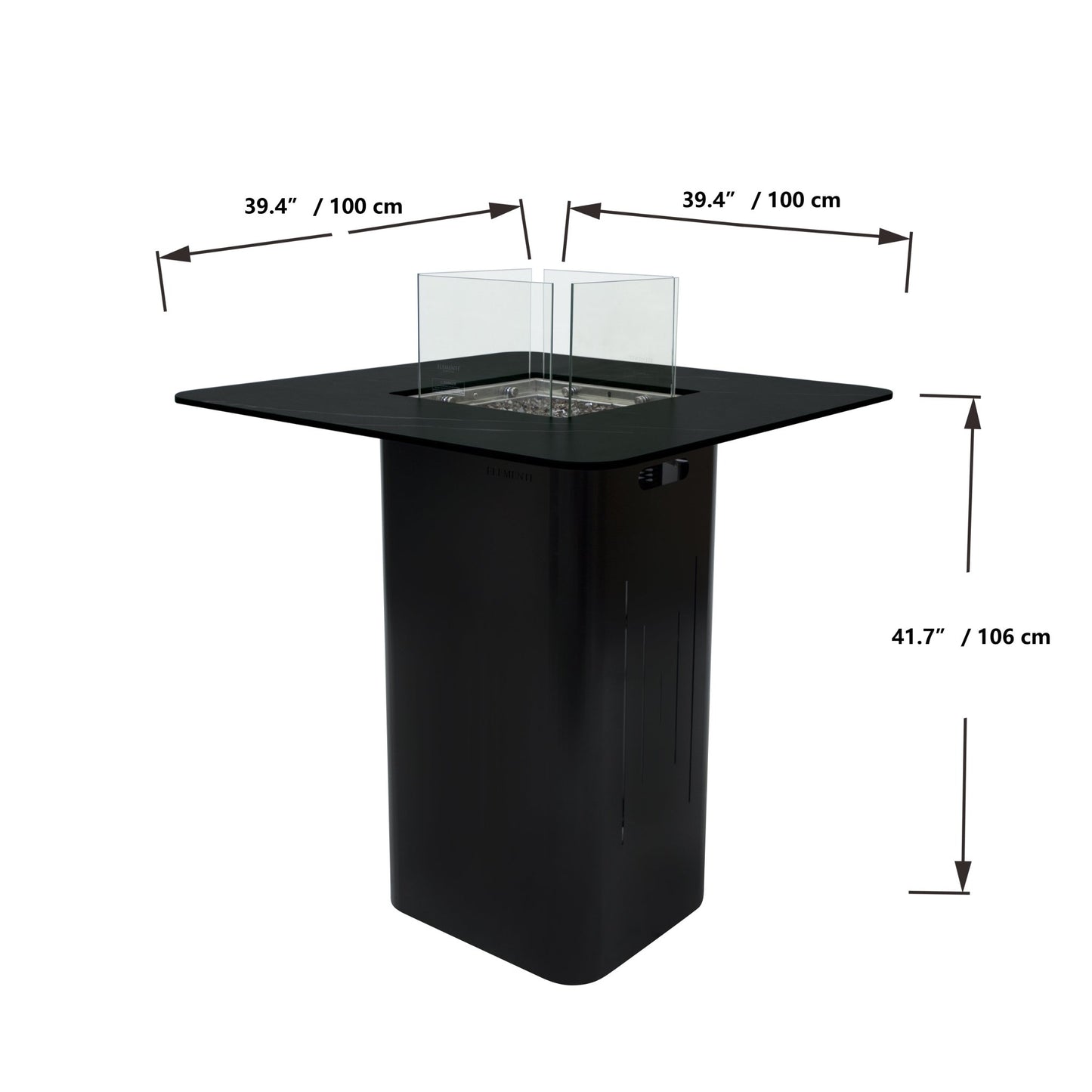 Bulgaria Black - Koln Marble Porcelain Bar table - Backyard Pyre