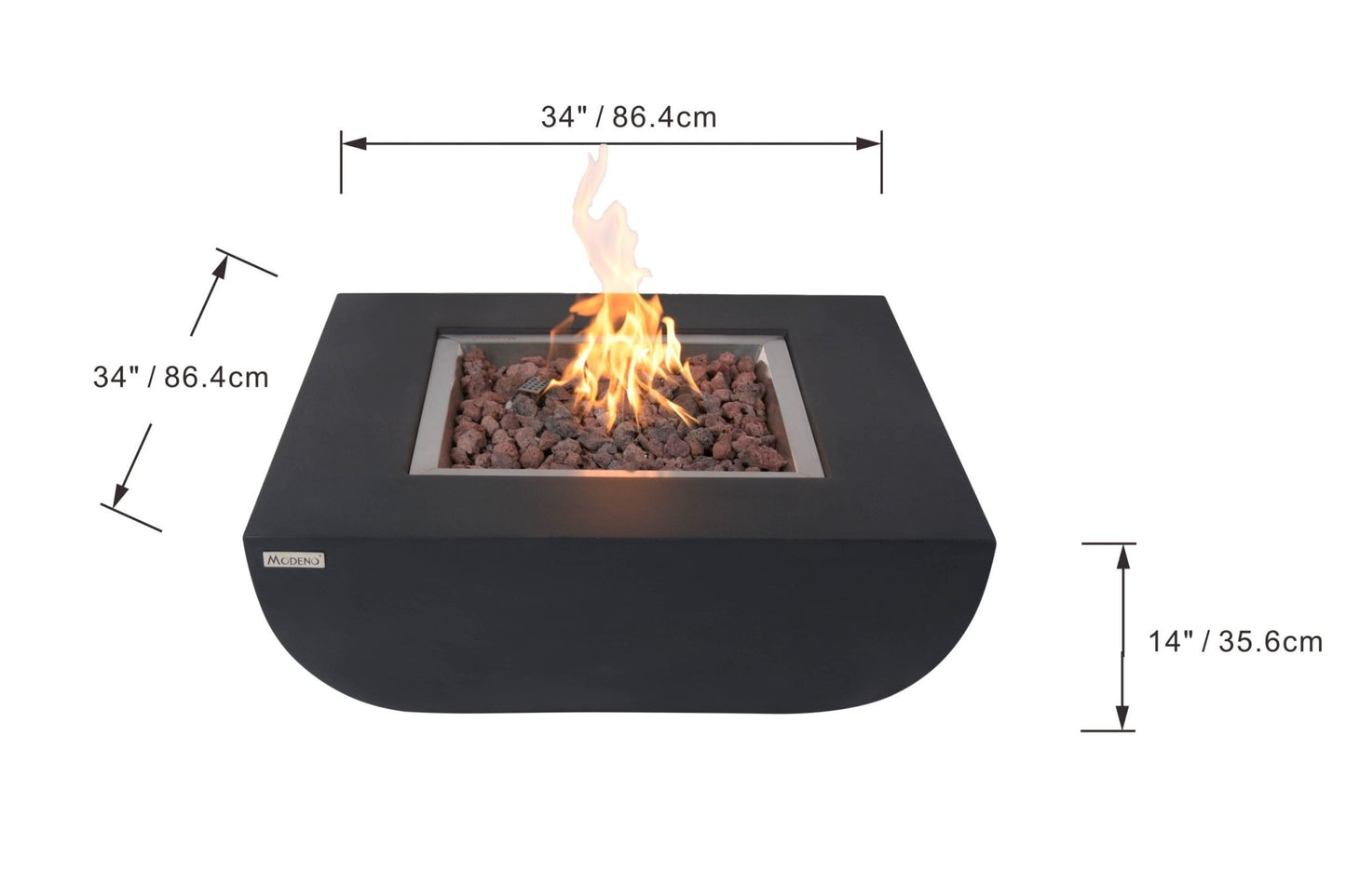 Aurora 34” Concrete Fire Table - Backyard Pyre