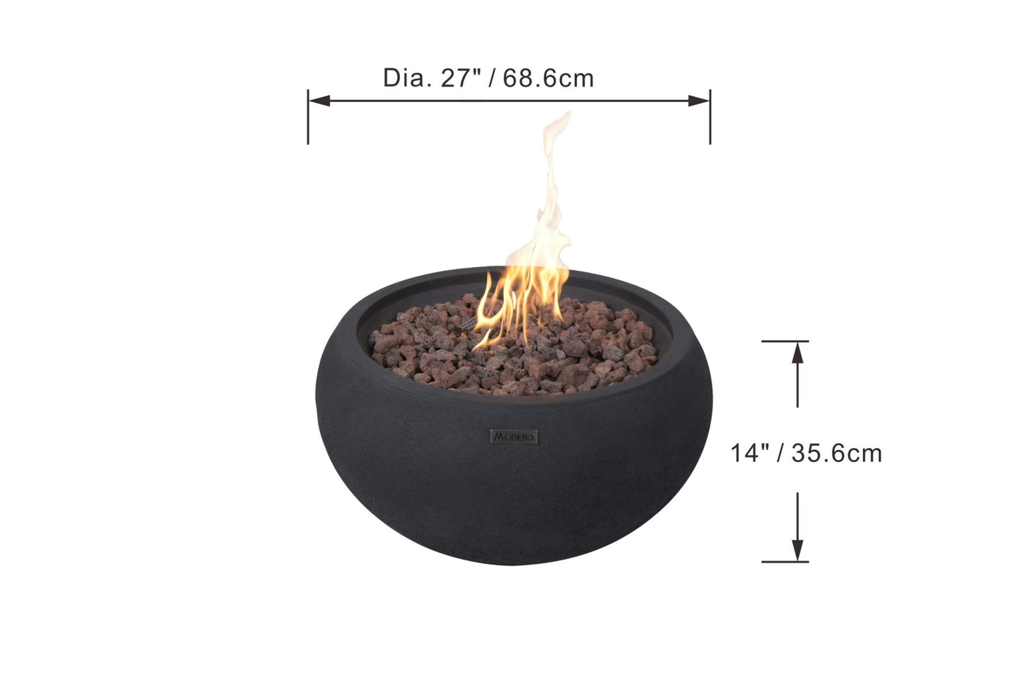 York 27” Concrete Fire Bowl - Backyard Pyre