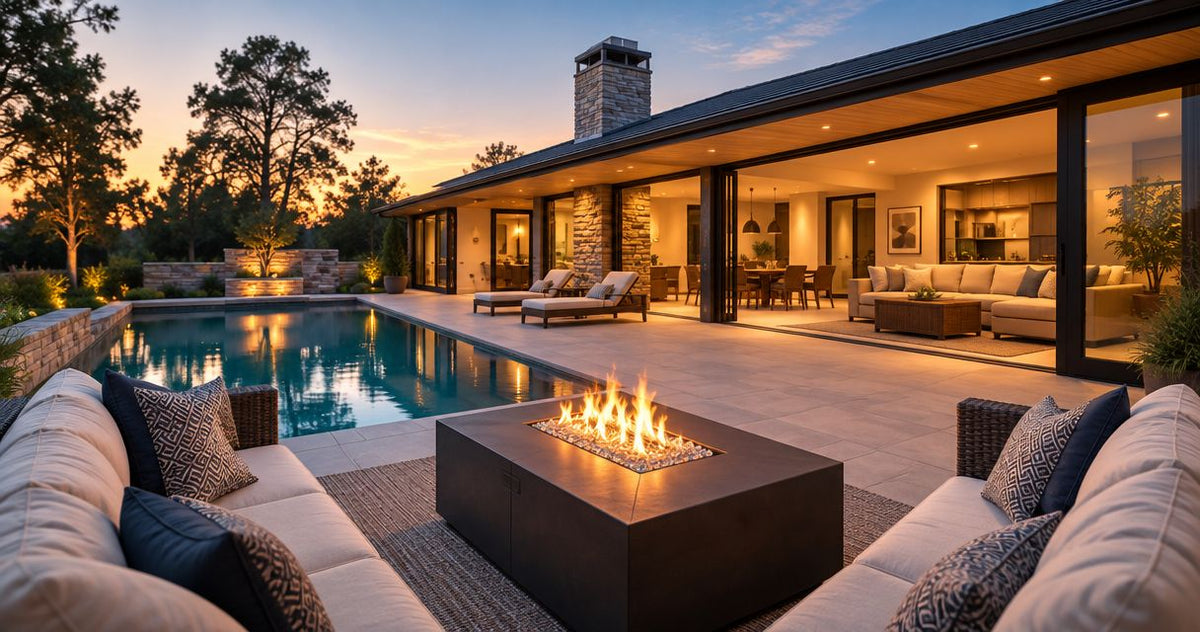 What comes with a propane fire table, and what is extra?