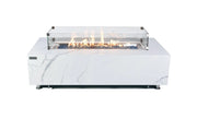 Luxury Carrara Fire Table | Modern Outdoor Fire Pit - Backyard Pyre