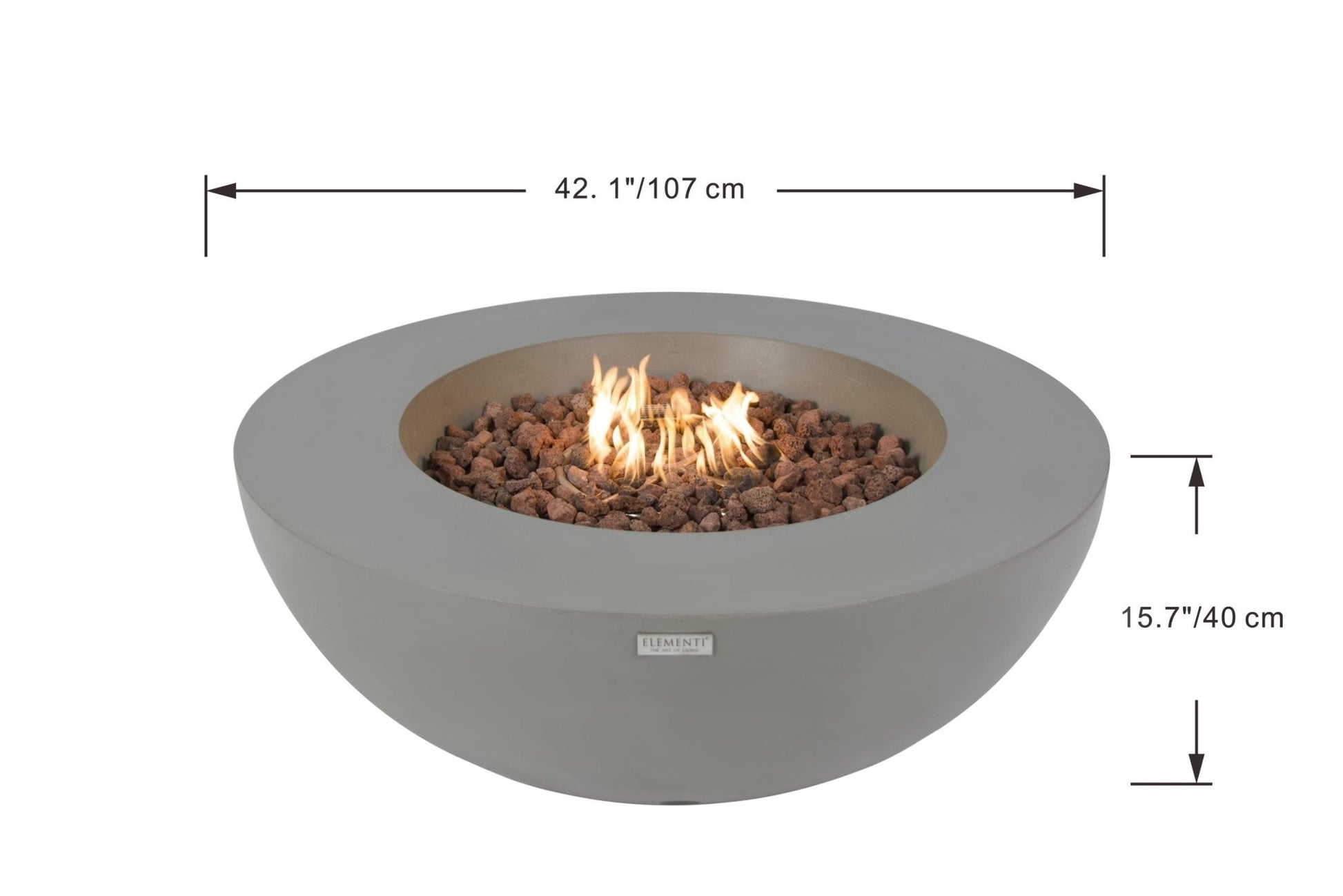 Elementi Lunar Bowl Fire Table - Backyard Pyre