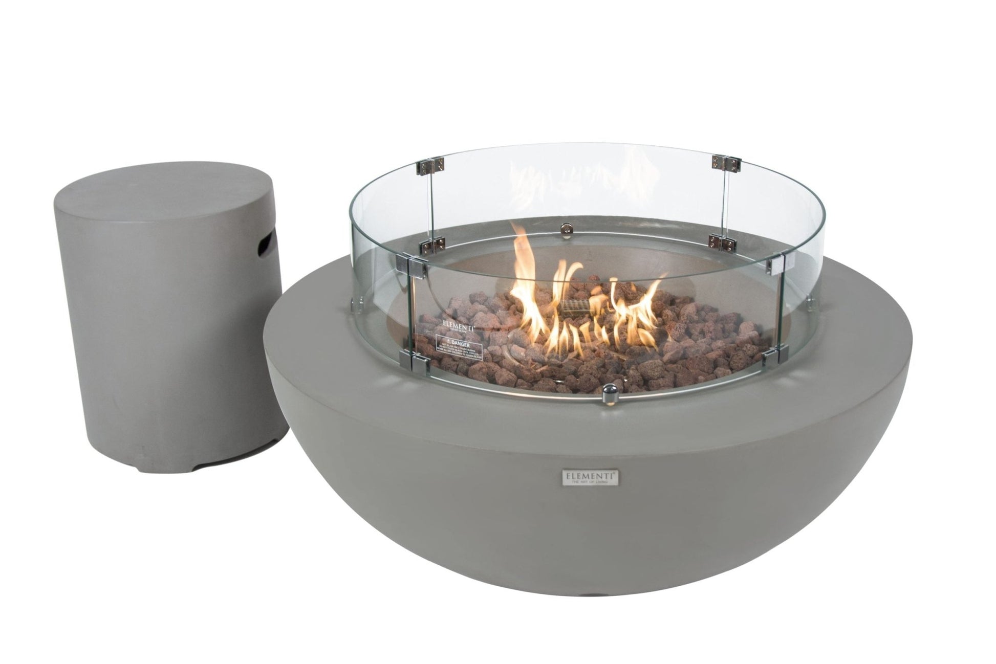 Elementi Lunar Bowl Fire Table - Backyard Pyre