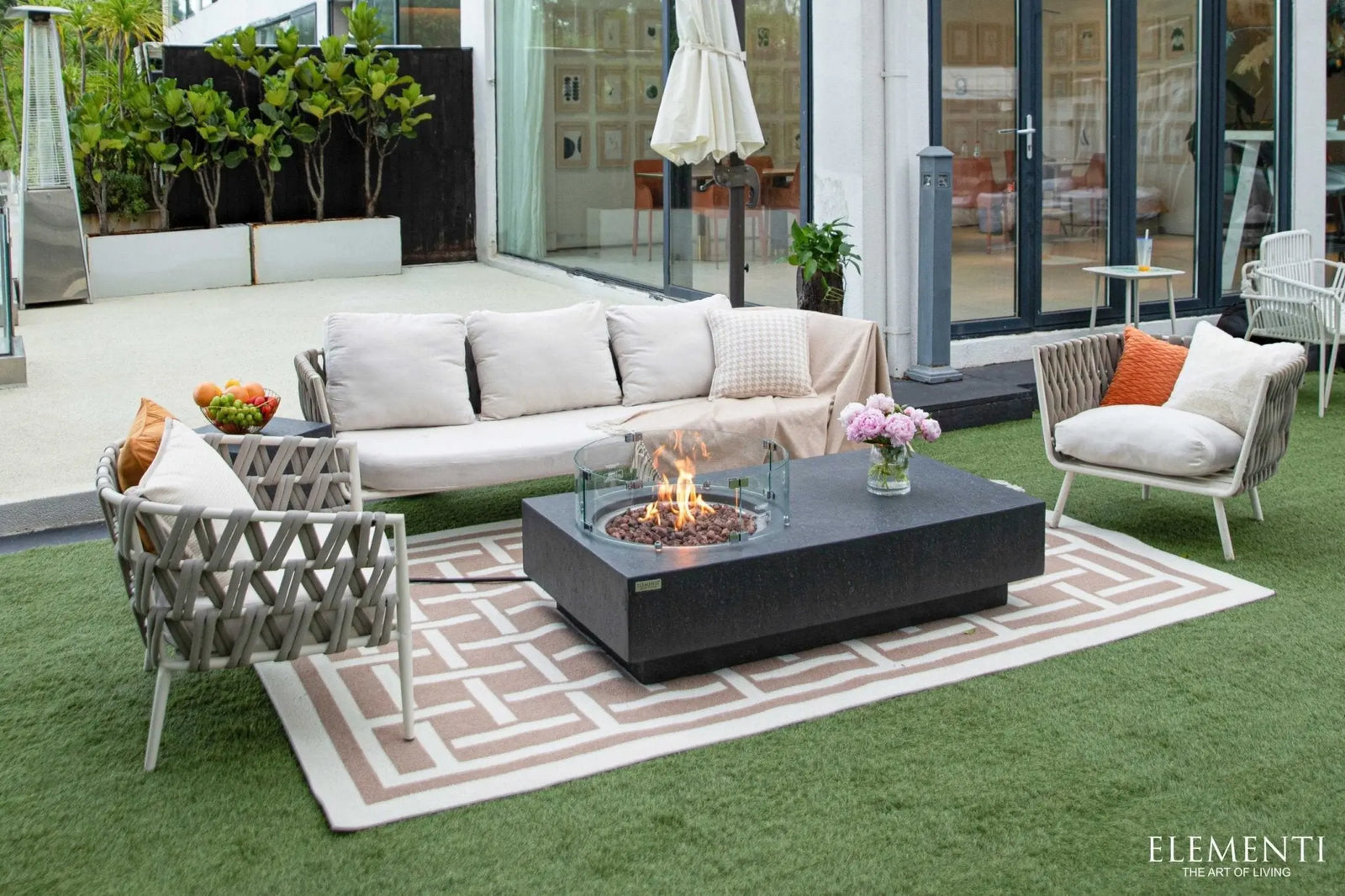 Metropolis 56” Concrete Fire Table - Backyard Pyre