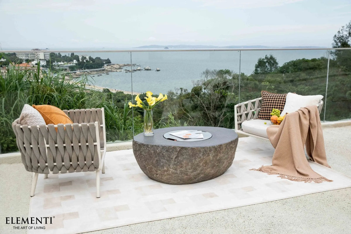 Boulder 43” Concrete Fire Table - Backyard Pyre