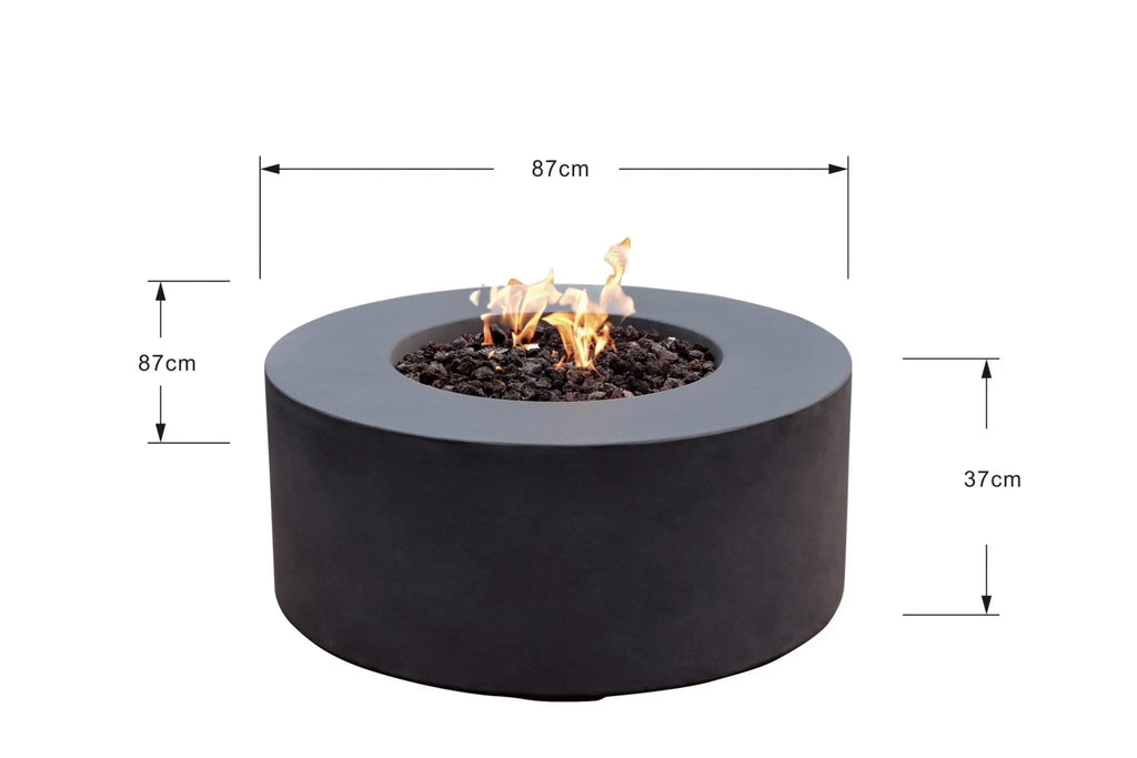 Venice 34” Concrete Fire Table - Backyard Pyre