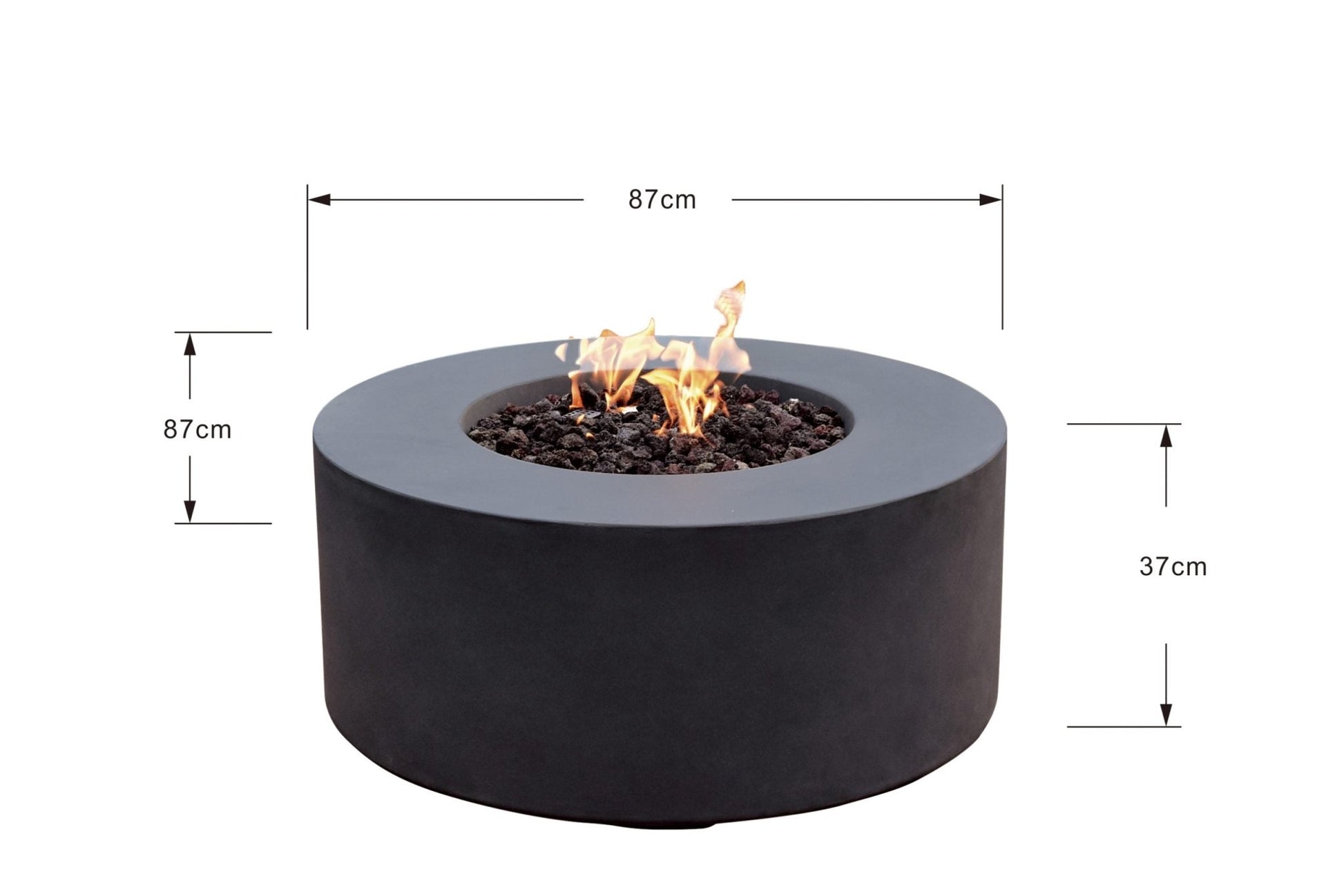 Venice 34” Concrete Fire Table - Backyard Pyre