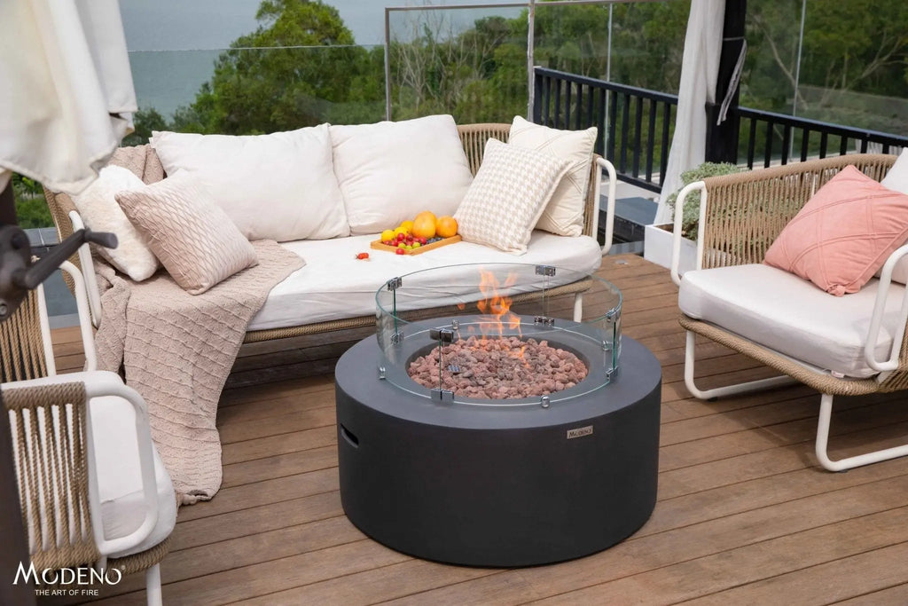 Venice 34” Concrete Fire Table - Backyard Pyre