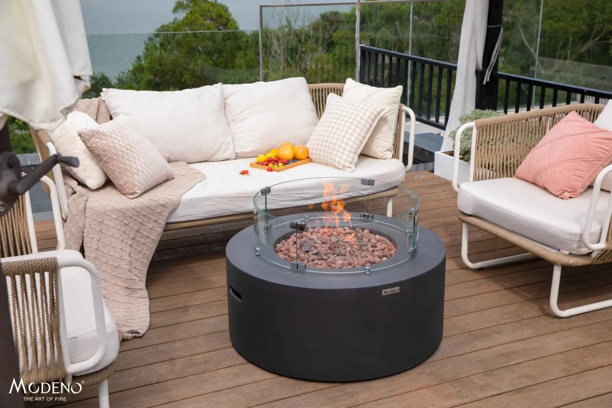Venice 34” Concrete Fire Table - Backyard Pyre