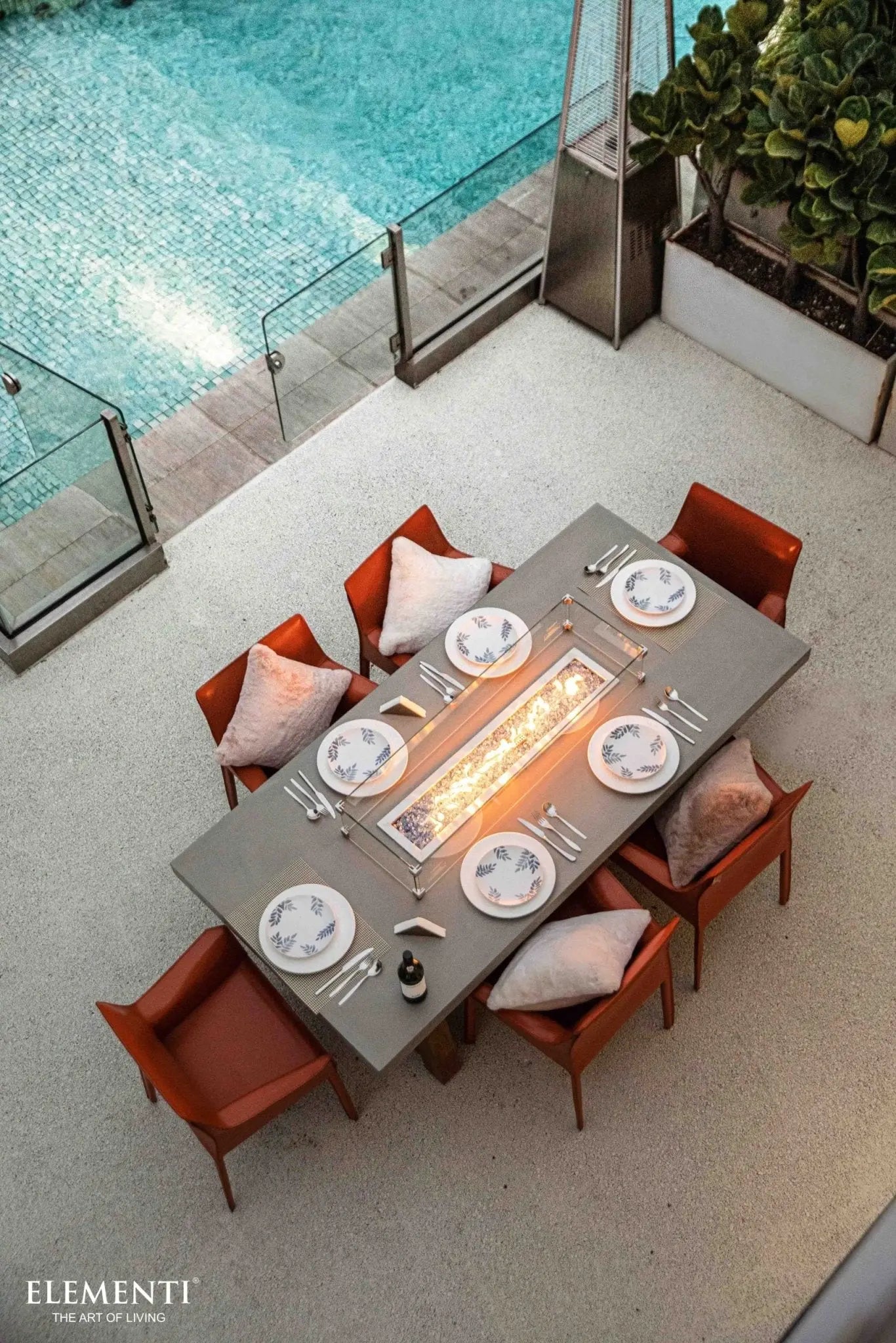 Sonoma 83” Concrete Fire / Dining Table - Backyard Pyre