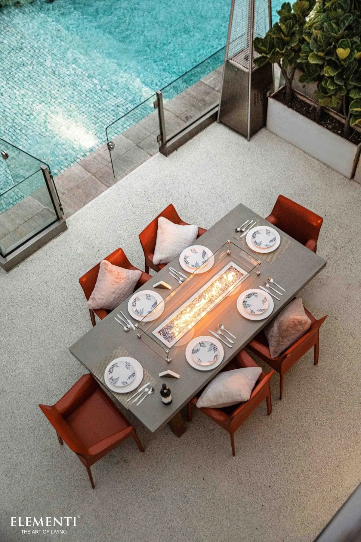 Sonoma 83” Concrete Fire / Dining Table - Backyard Pyre