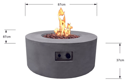 Tramore 34” Concrete Fire Table - Backyard Pyre