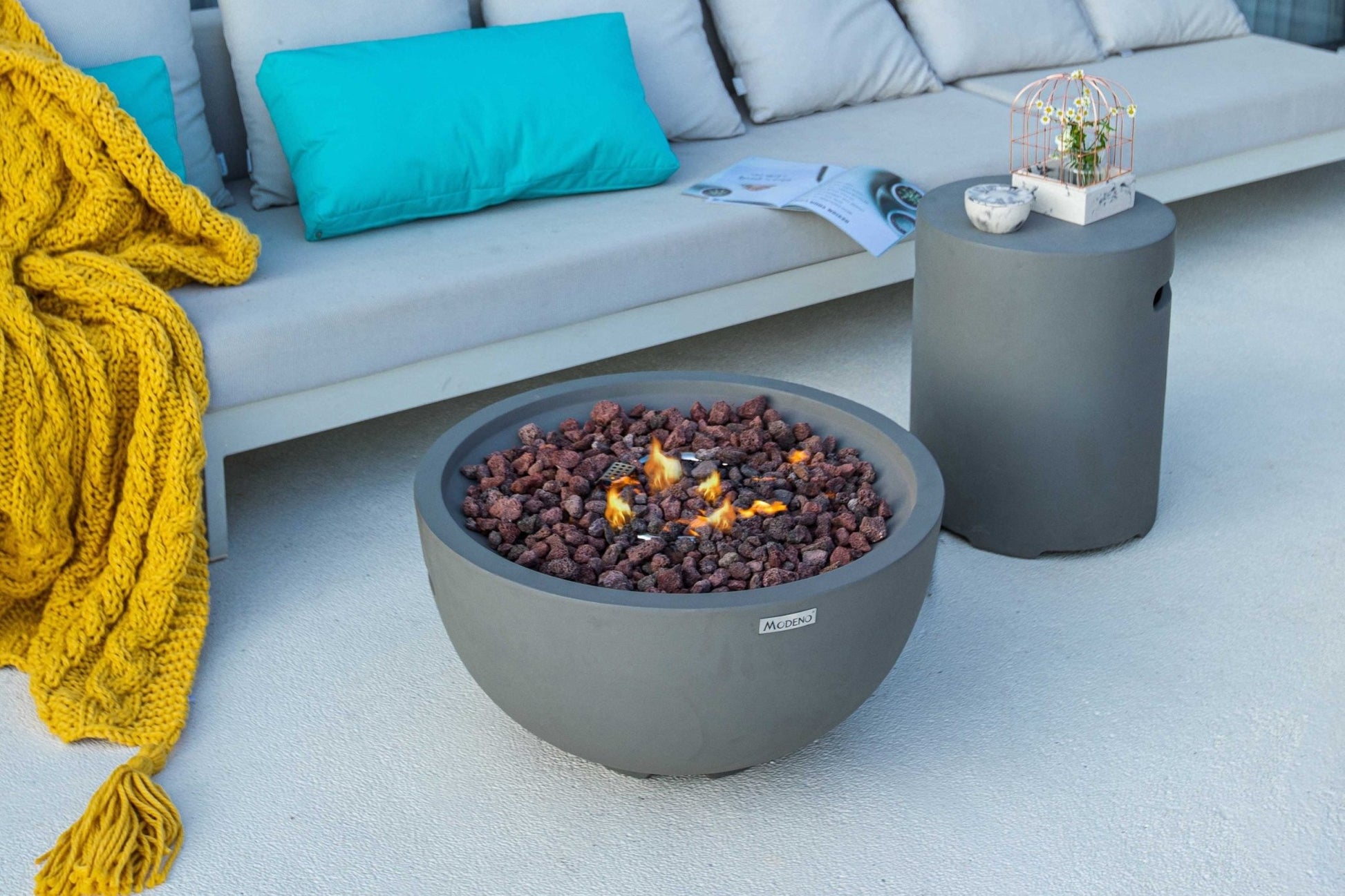 Nantucket 27” Concrete Fire Bowl - Backyard Pyre