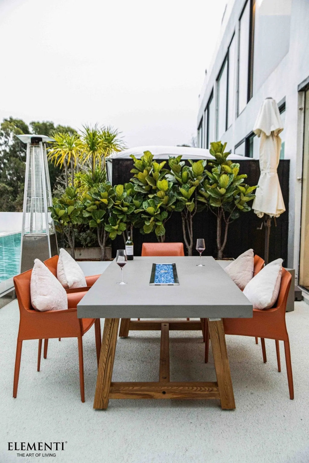 Sonoma 83” Concrete Fire / Dining Table - Backyard Pyre