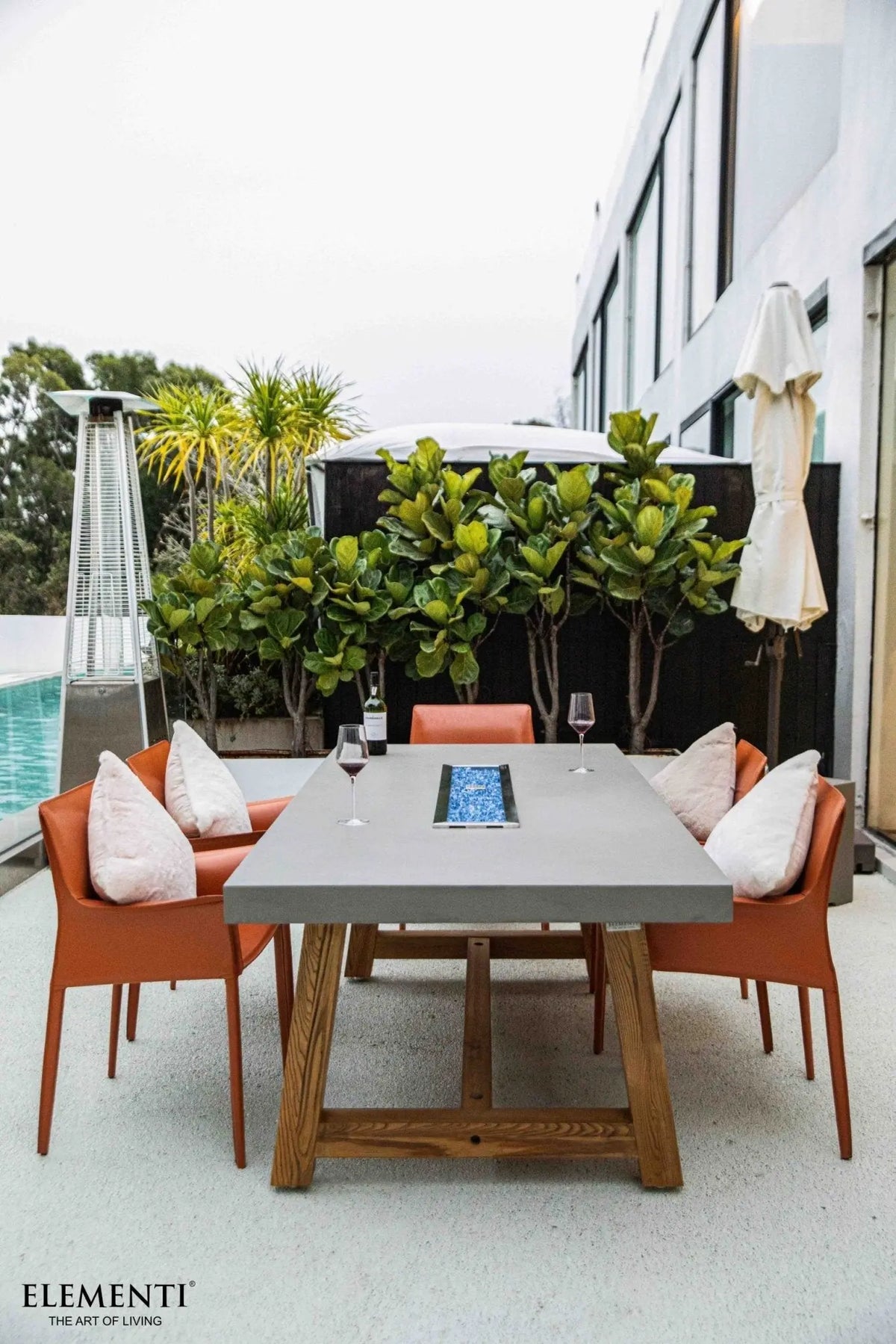 Sonoma 83” Concrete Fire / Dining Table - Backyard Pyre