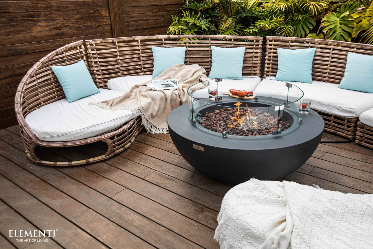 Elementi Lunar Bowl Fire Table - Backyard Pyre