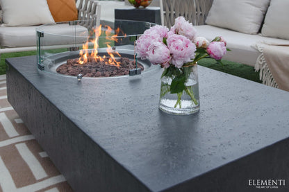 Metropolis 56” Concrete Fire Table - Backyard Pyre