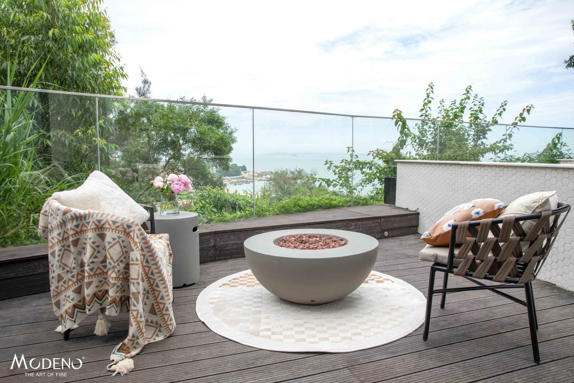 Roca 34” Concrete Fire Table - Backyard Pyre