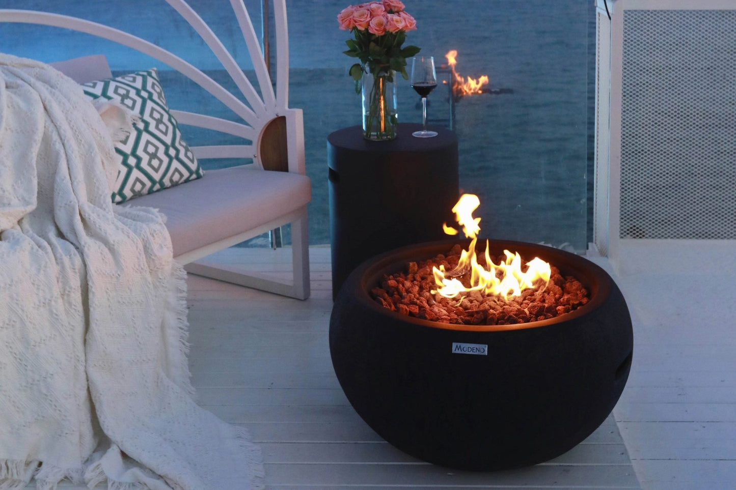 York 27” Concrete Fire Bowl - Backyard Pyre