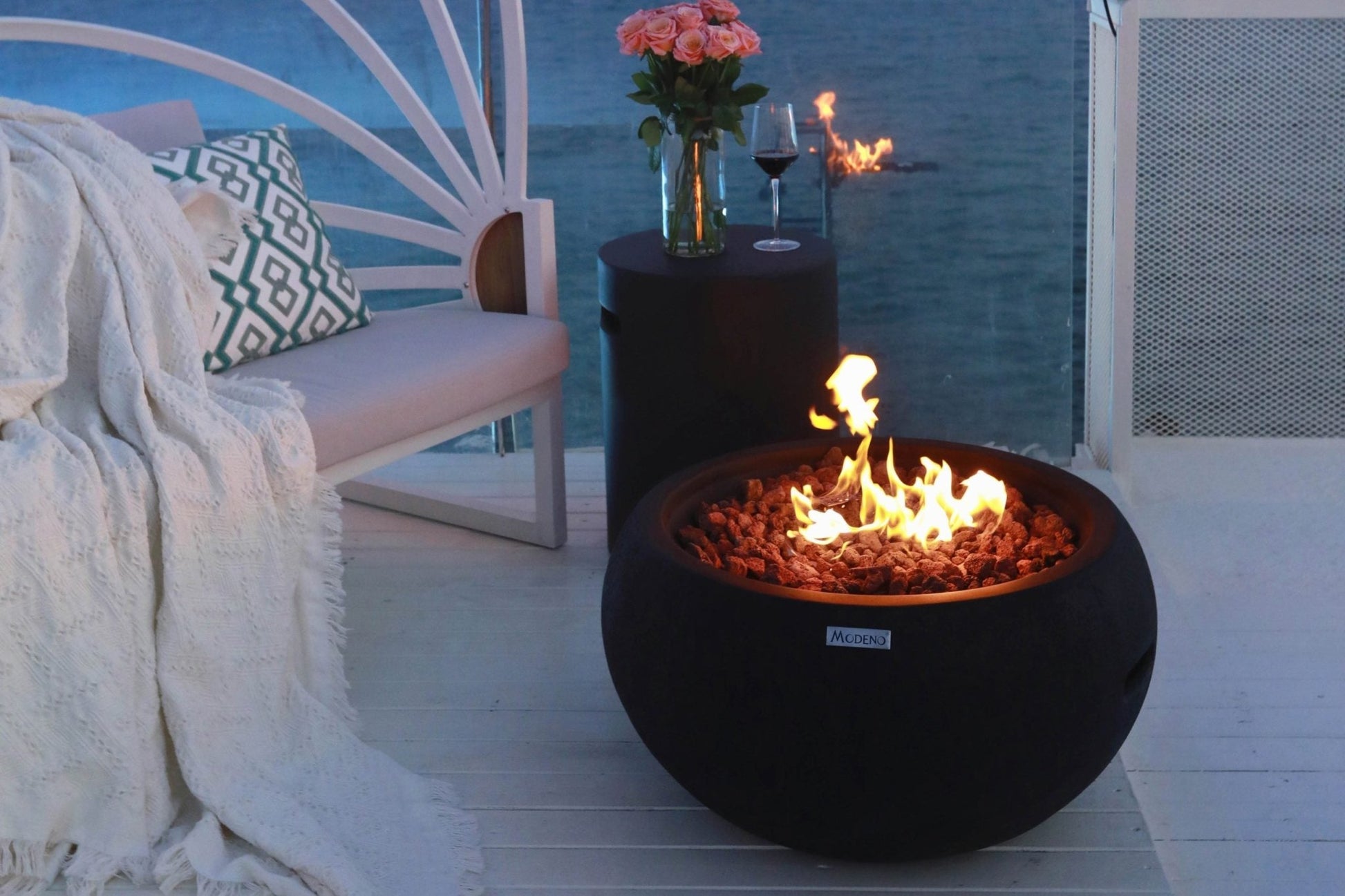 York 27” Concrete Fire Bowl - Backyard Pyre