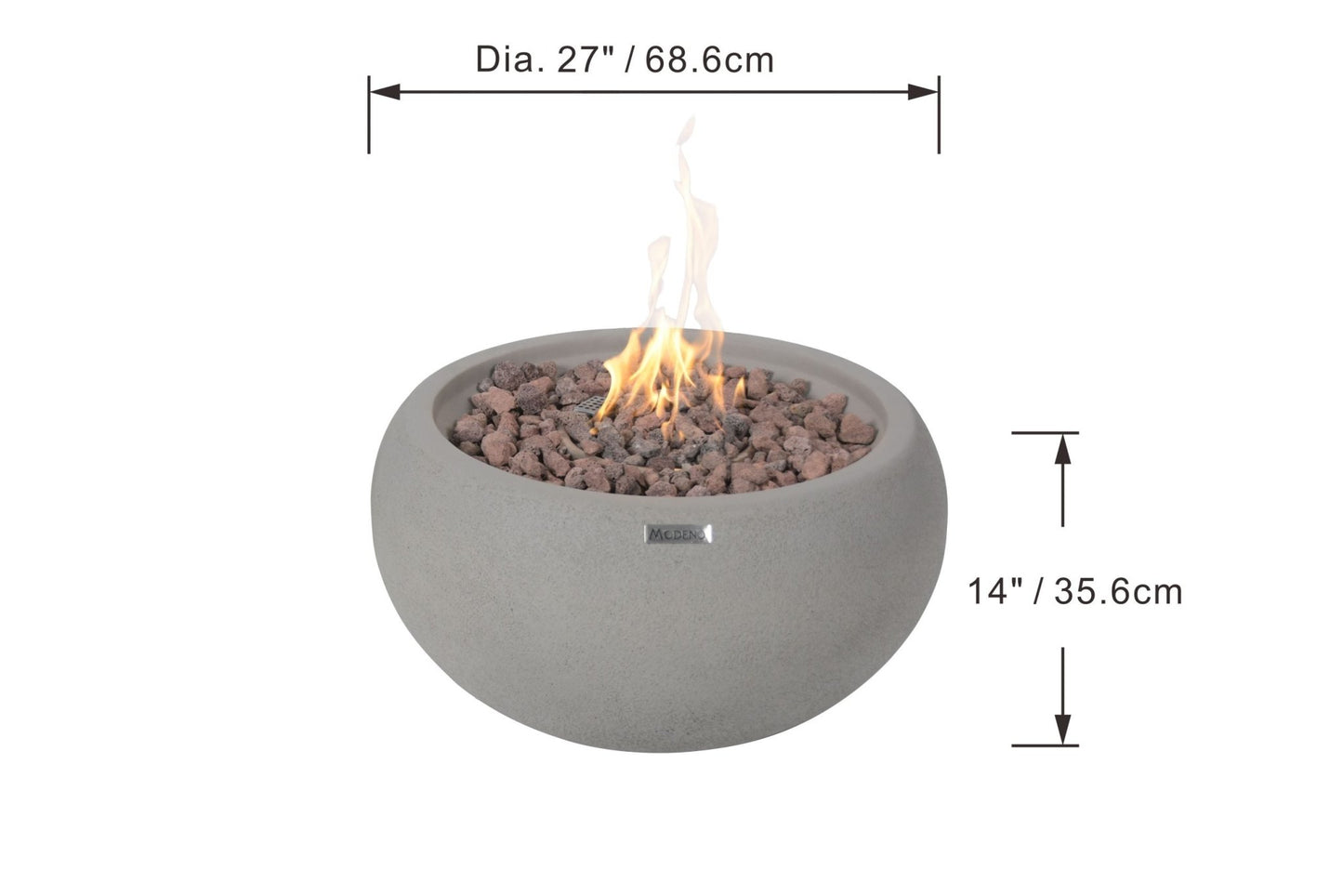 Newbridge 27” Concrete Fire Bowl - Backyard Pyre