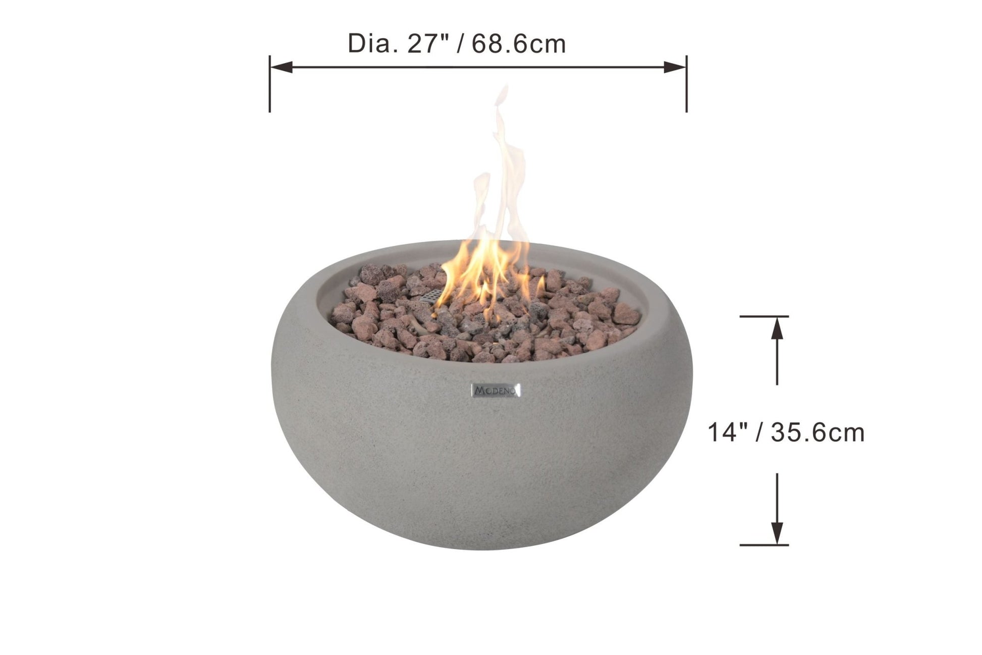 Newbridge 27” Concrete Fire Bowl - Backyard Pyre