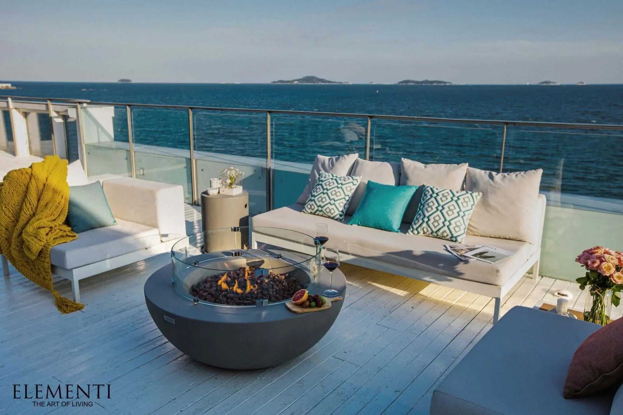 Elementi Lunar Bowl Fire Table - Backyard Pyre