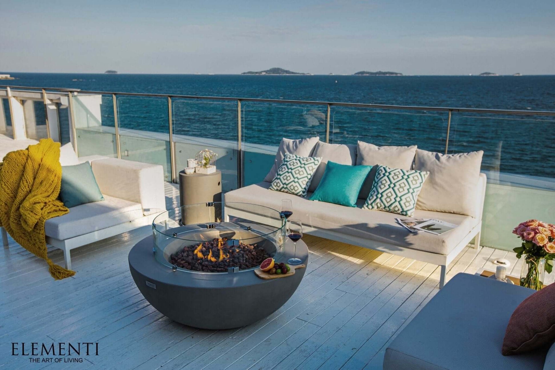 Elementi Lunar Bowl Fire Table - Backyard Pyre