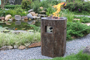 Waterford 27 inch round concrete fire table, refined outdoor fire bowl