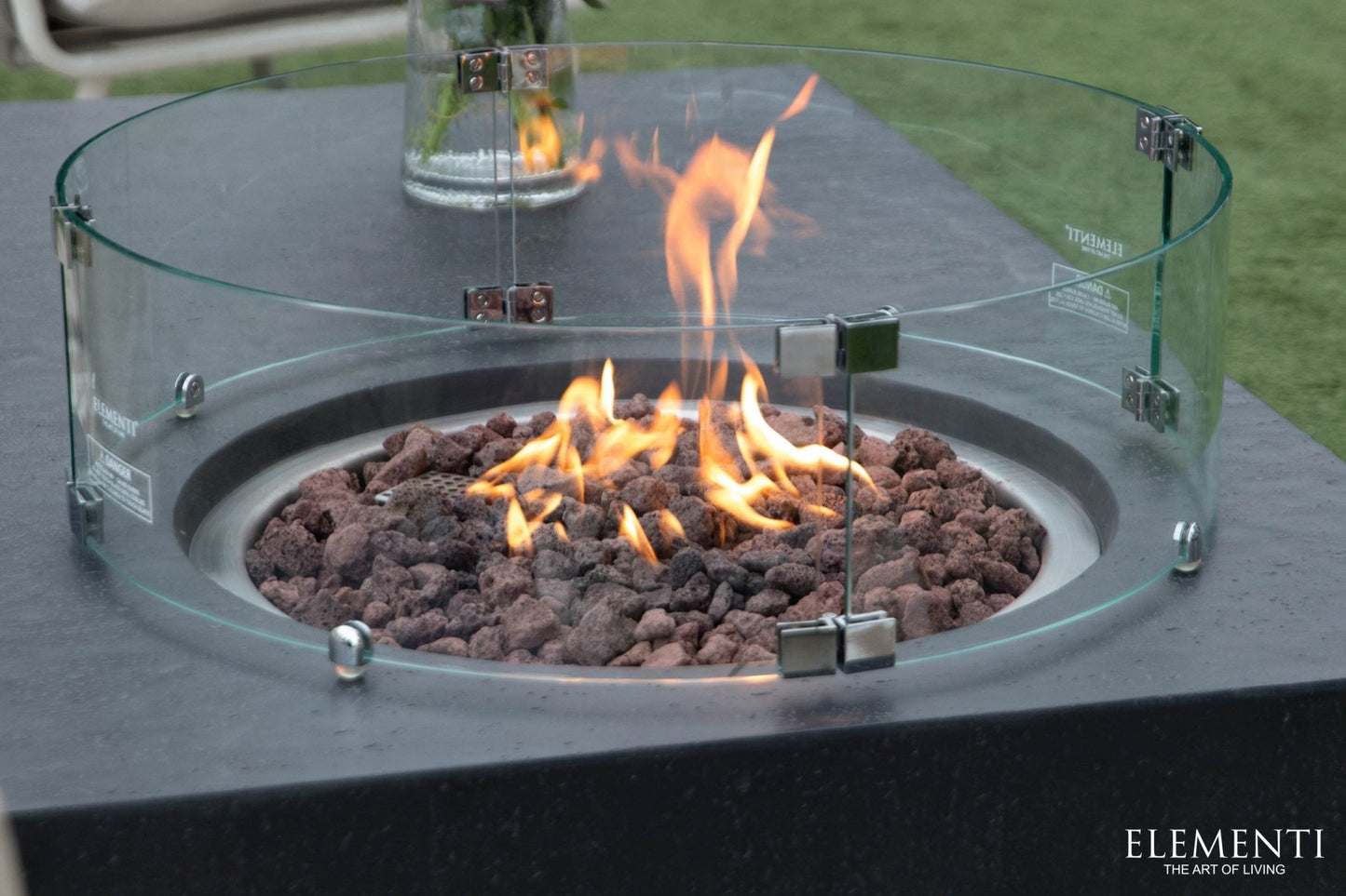 Metropolis 56” Concrete Fire Table - Backyard Pyre