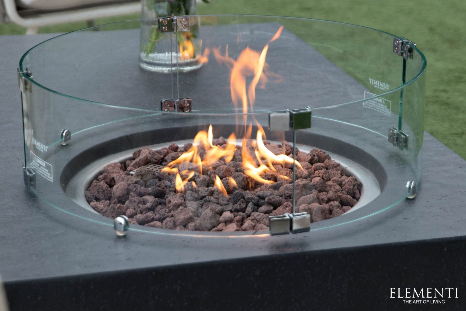 Metropolis 56” Concrete Fire Table - Backyard Pyre