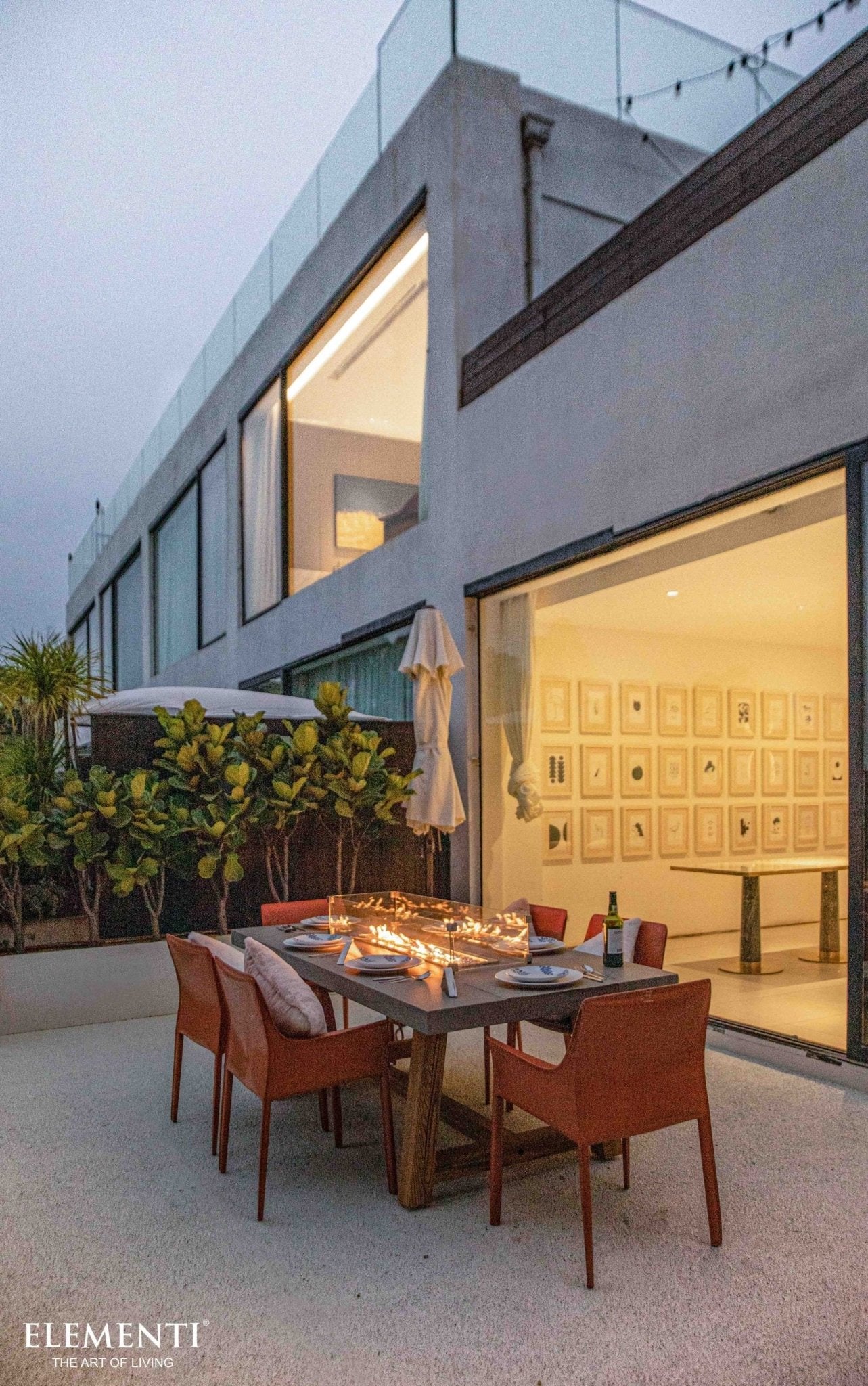 Sonoma 83” Concrete Fire / Dining Table - Backyard Pyre