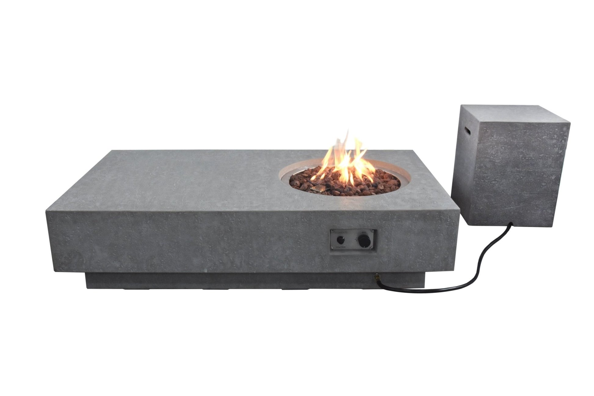 Metropolis 56” Concrete Fire Table - Backyard Pyre