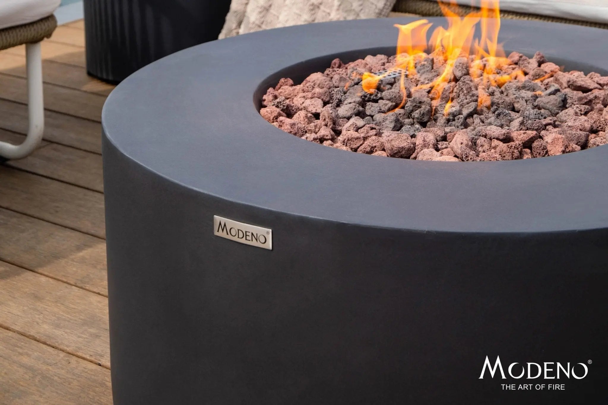 Venice 34” Concrete Fire Table - Backyard Pyre