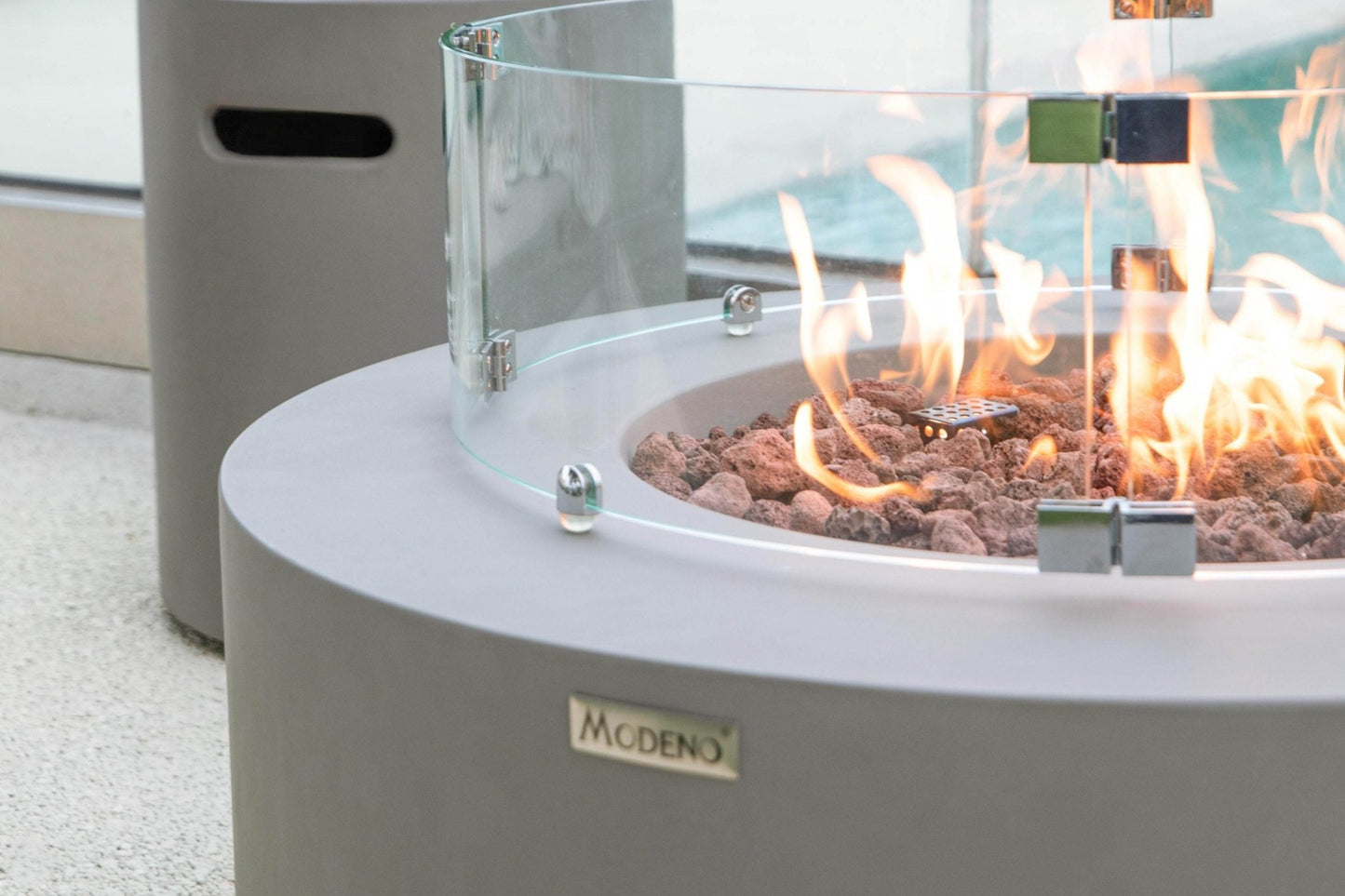 Tramore 34” Concrete Fire Table - Backyard Pyre