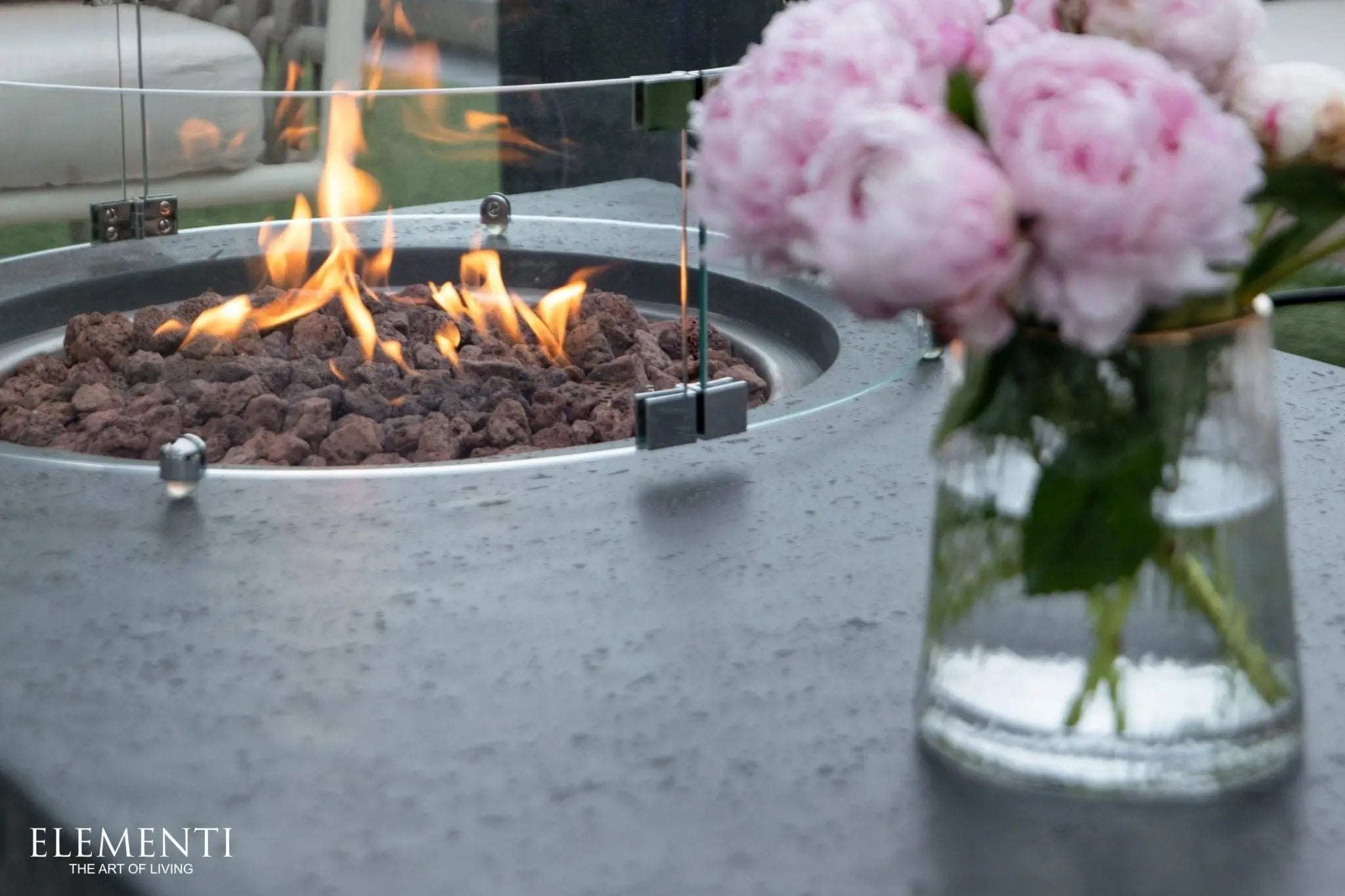 Metropolis 56” Concrete Fire Table - Backyard Pyre