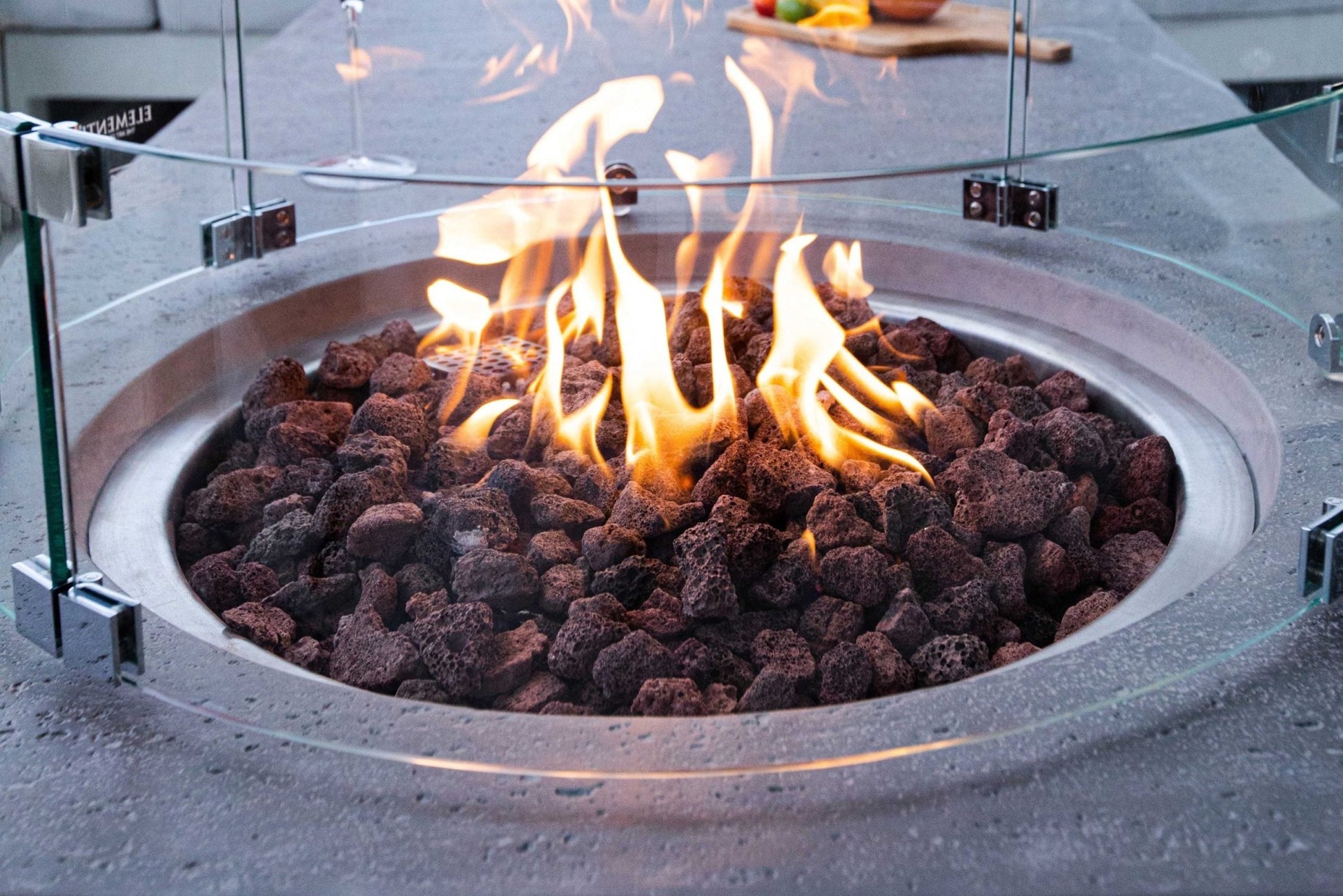 Metropolis 56” Concrete Fire Table - Backyard Pyre