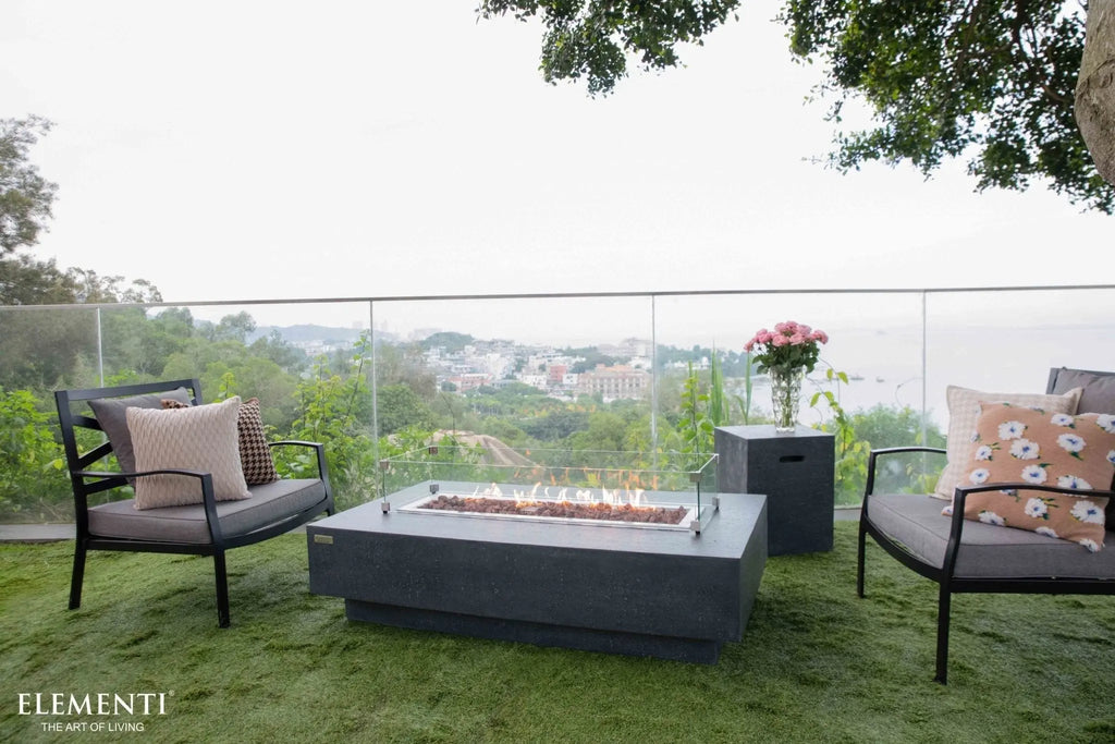Hampton 56” Concrete Fire Table - Backyard Pyre