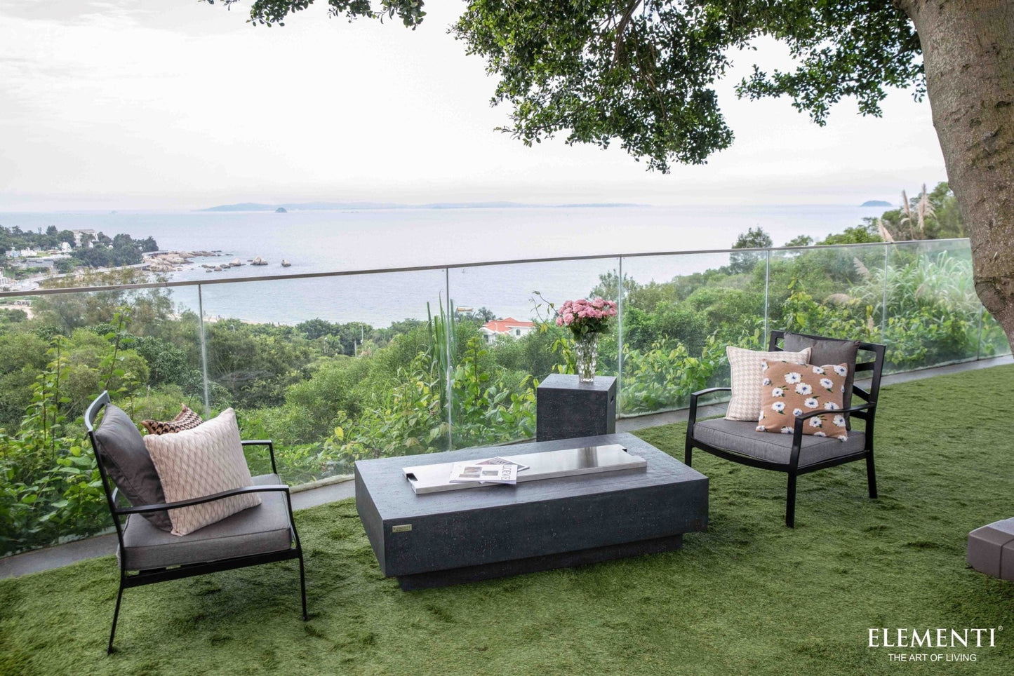 Hampton 56” Concrete Fire Table - Backyard Pyre