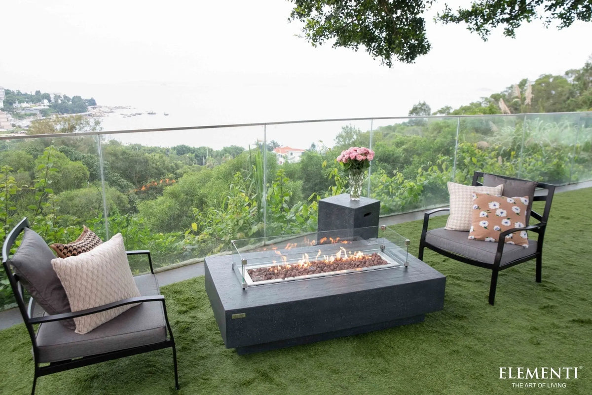 Hampton 56” Concrete Fire Table - Backyard Pyre