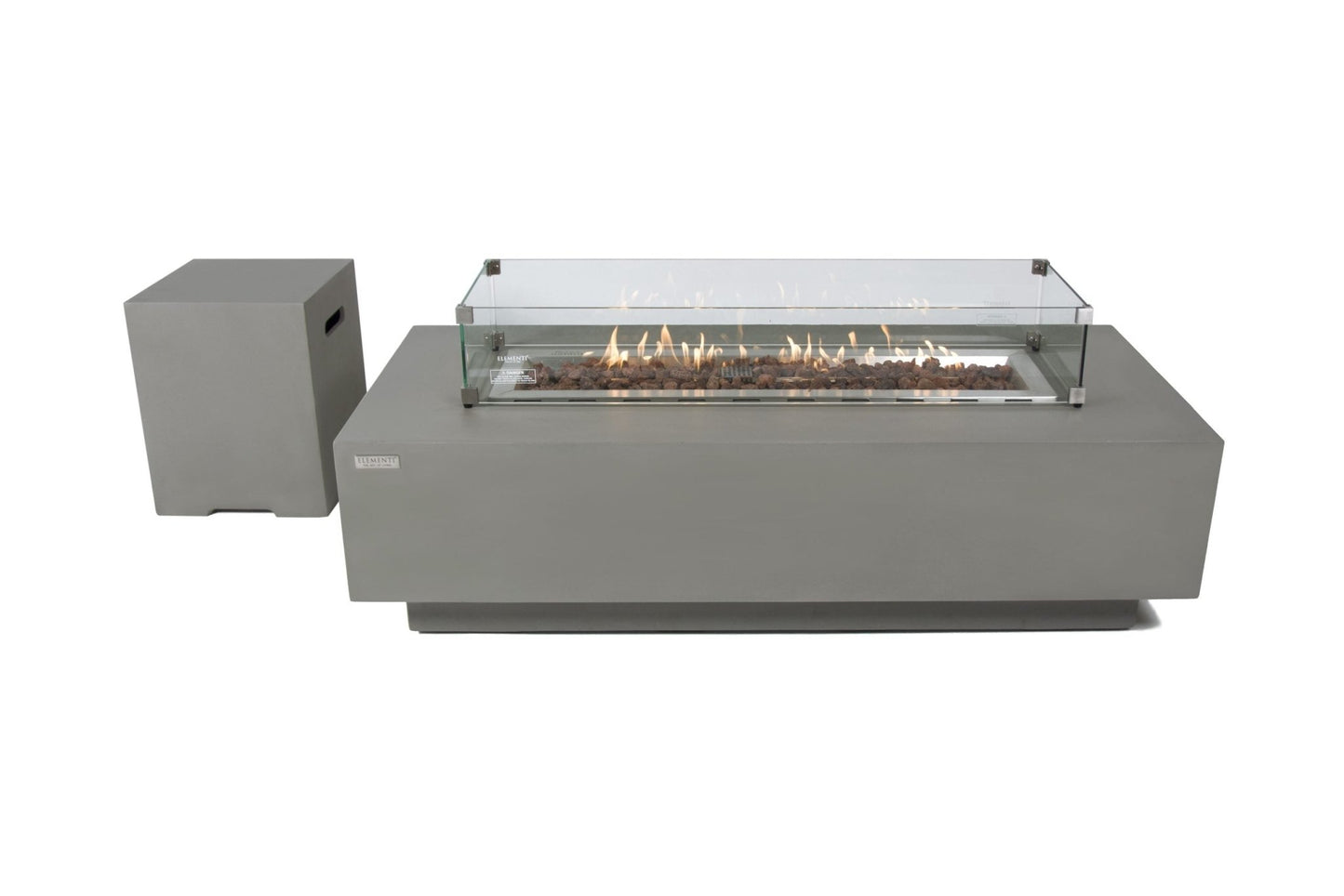 Granville 60” Concrete Fire Table - Backyard Pyre