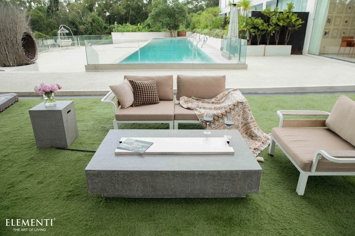 Hampton 56” Concrete Fire Table - Backyard Pyre