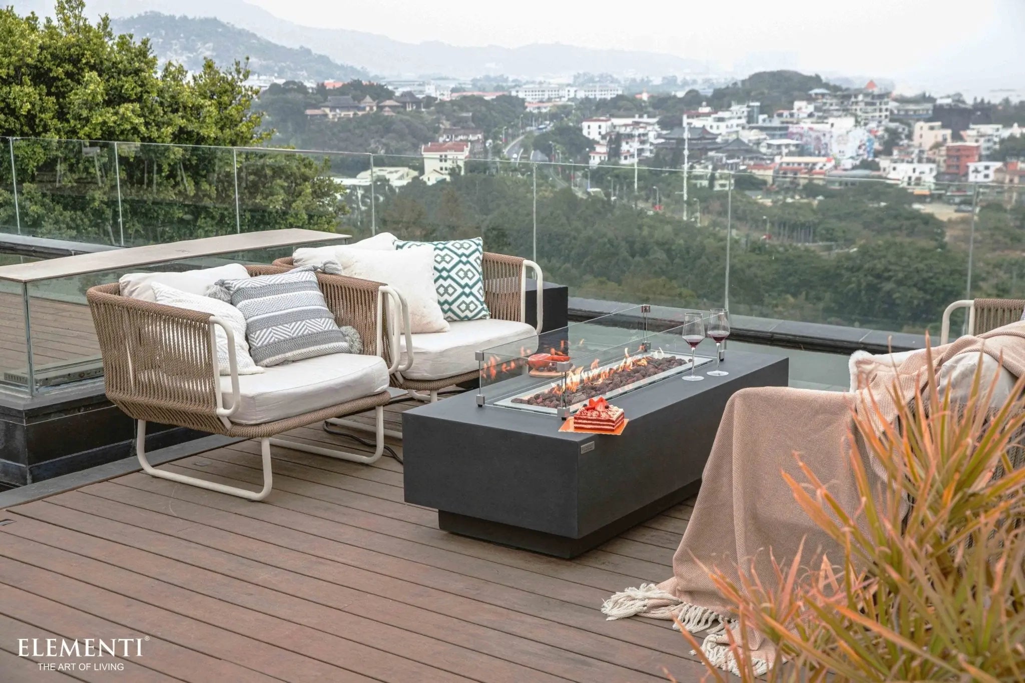 Granville 60” Concrete Fire Table - Backyard Pyre