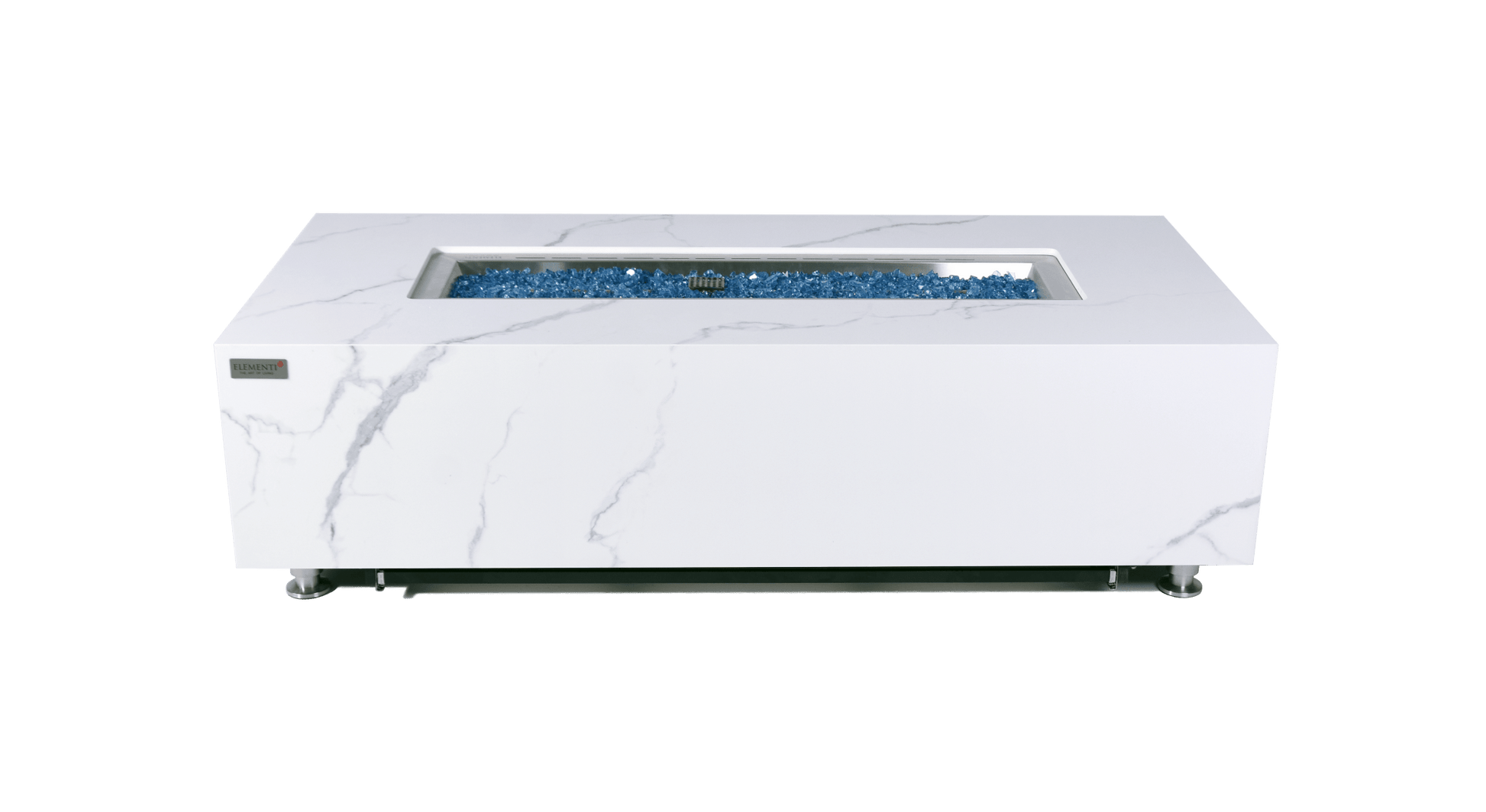 Luxury Carrara Fire Table | Modern Outdoor Fire Pit - Backyard Pyre