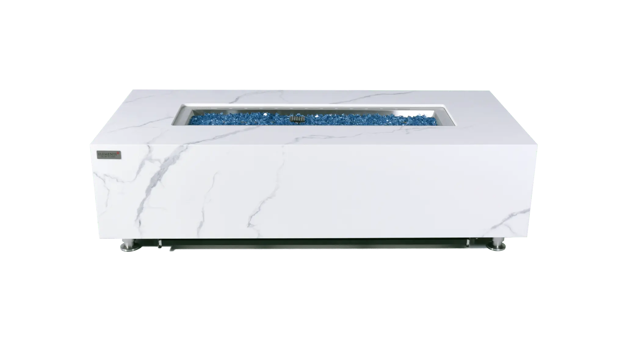 Luxury Carrara Fire Table | Modern Outdoor Fire Pit - Backyard Pyre