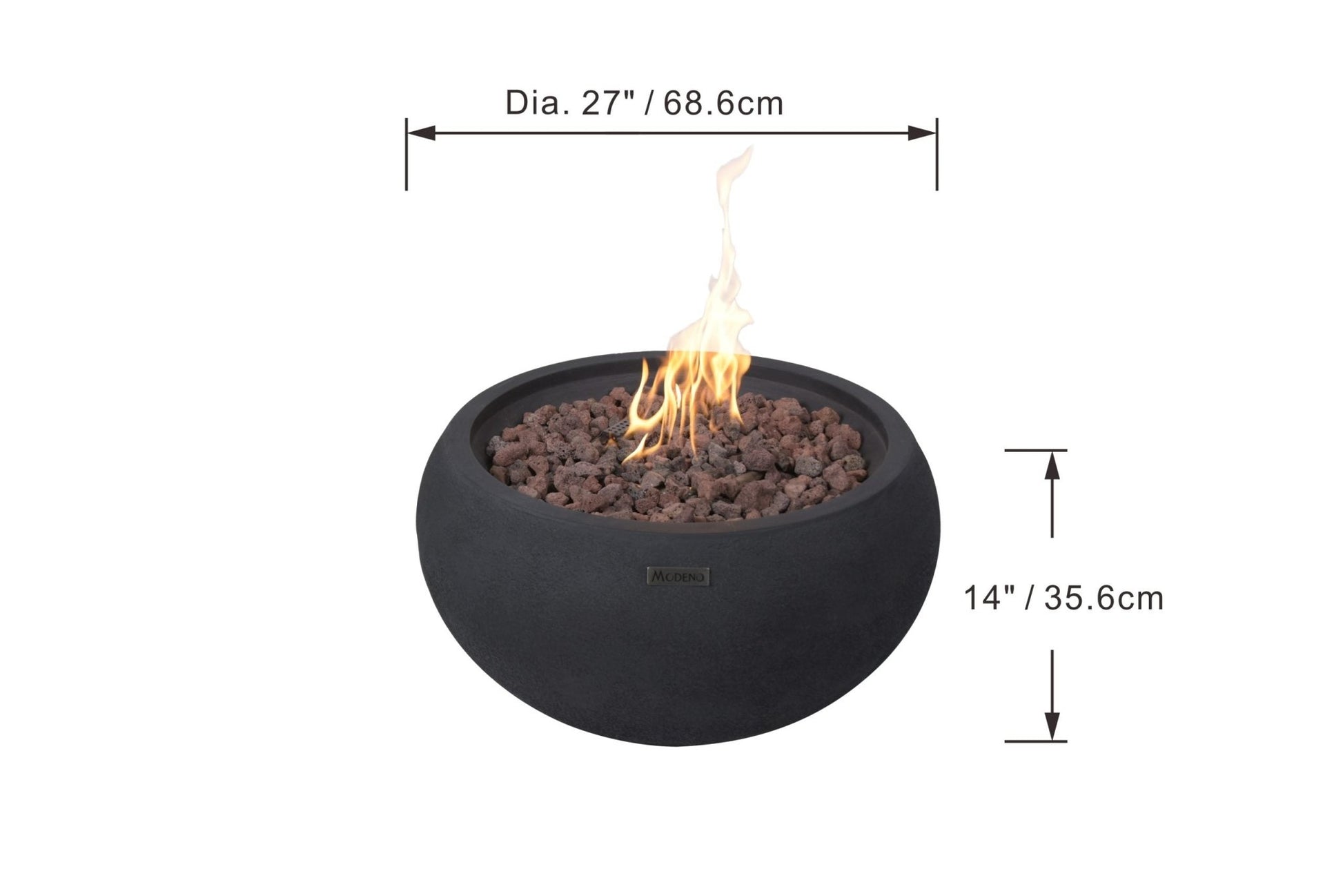 York 27” Concrete Fire Bowl - Backyard Pyre