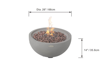 Nantucket 27” Concrete Fire Bowl - Backyard Pyre