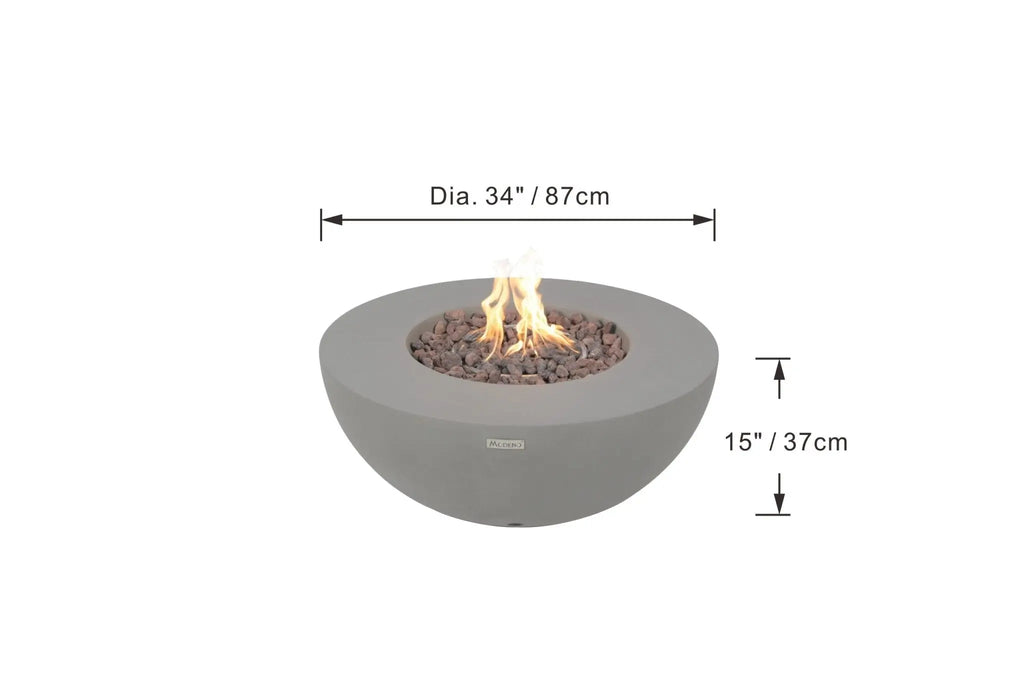 Roca 34” Concrete Fire Table - Backyard Pyre