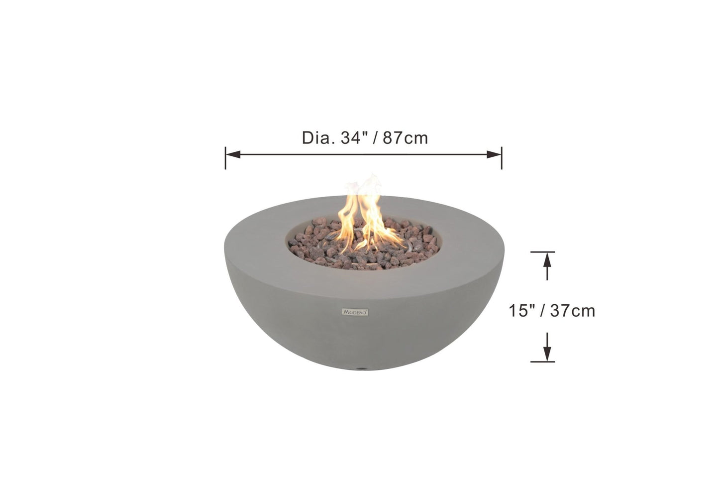 Roca 34” Concrete Fire Table - Backyard Pyre
